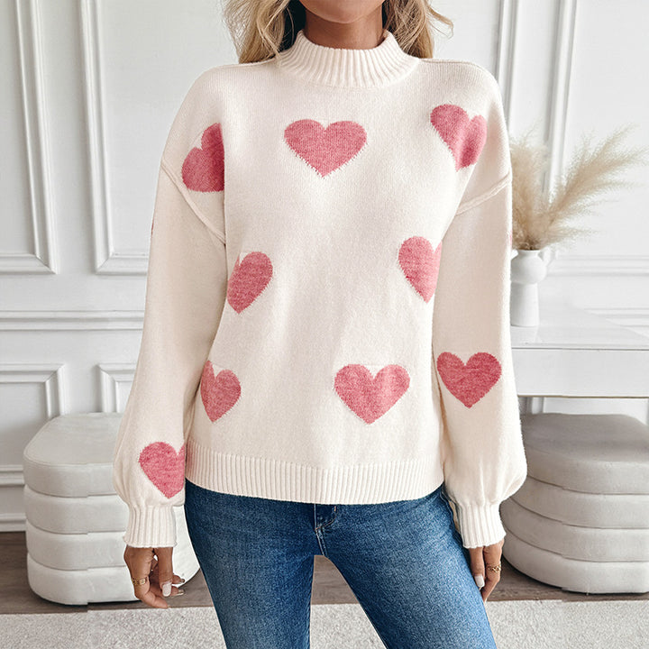 Damen Pullover mit Herzmotiv Echo Archiv