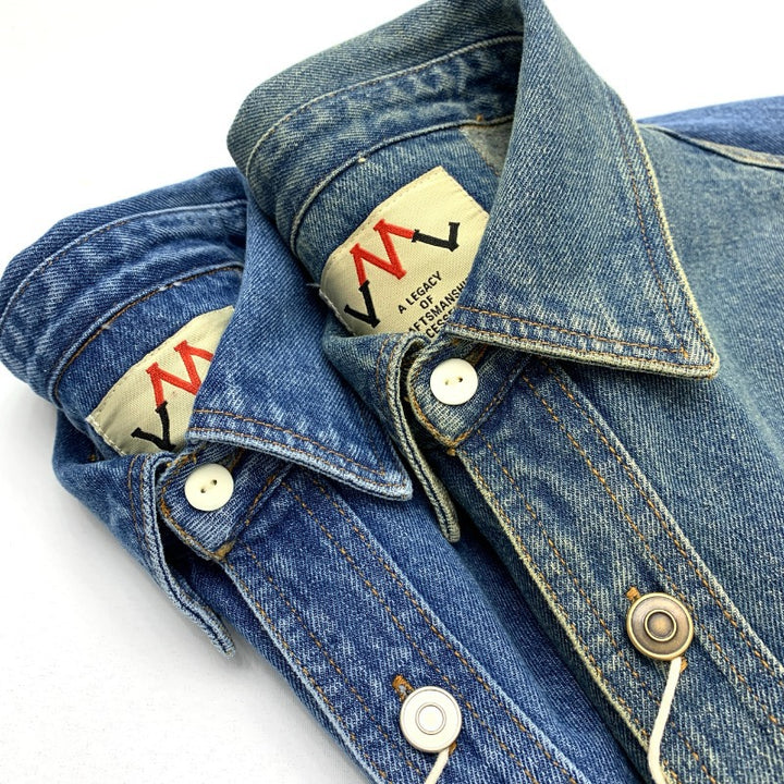 Herren Relaxed Denim-Hemdjacke mit aufgesetzten Brusttaschen und gerundetem Saum Echoarchiv