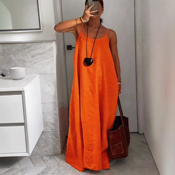 Damen luftiges Leinen-Maxikleid Echo Archiv