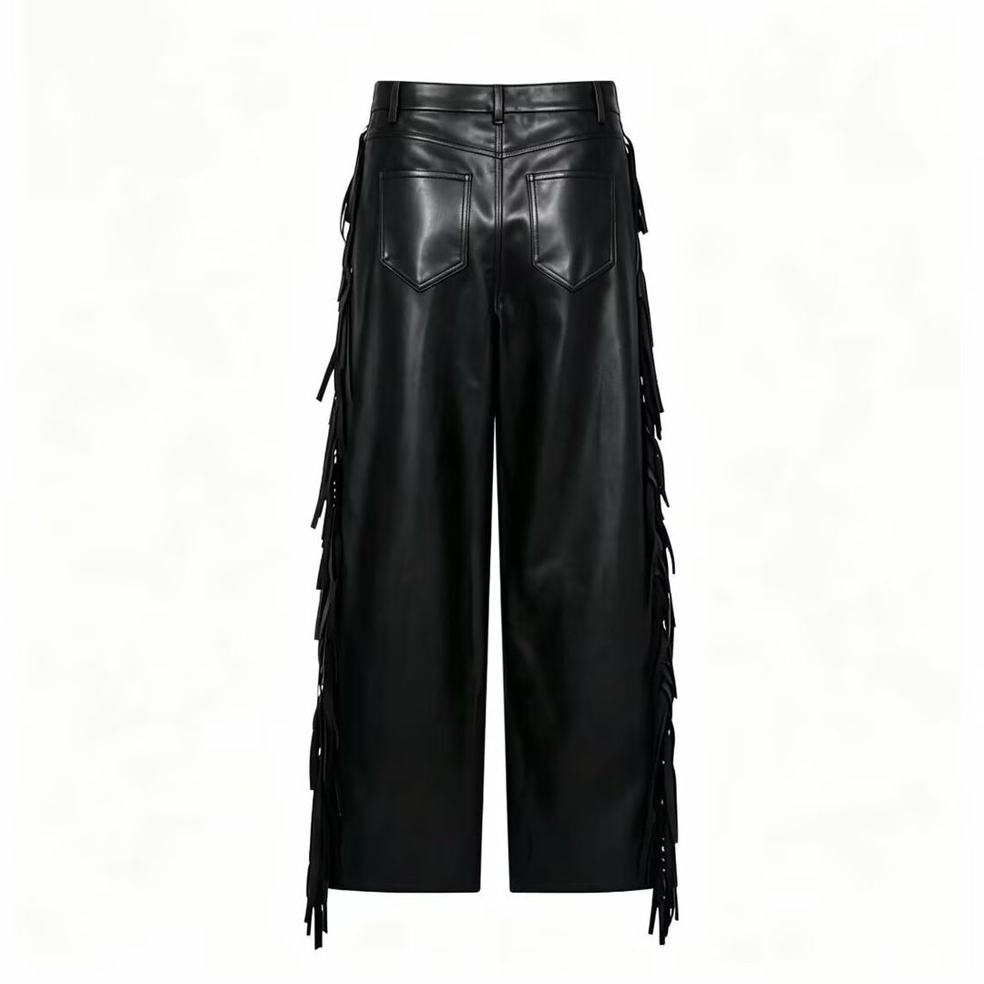 Damen Kunstlederhose mit Fransenbesatz Echo Archiv