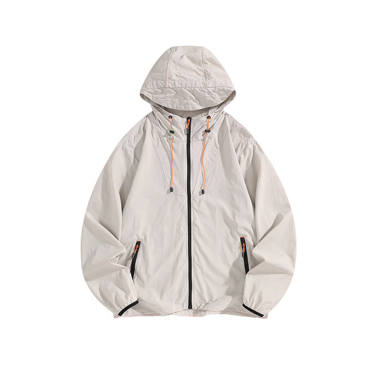 Herren Leichte Outdoorjacke mit Kapuze und praktischen Reißverschlusstaschen Echo Archiv