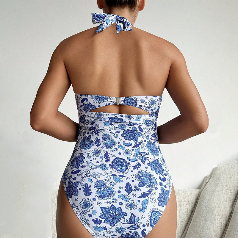 Damen Einteiler Badeanzug mit raffinierten Cut-Outs und modischem Halterdesign Echo Archiv