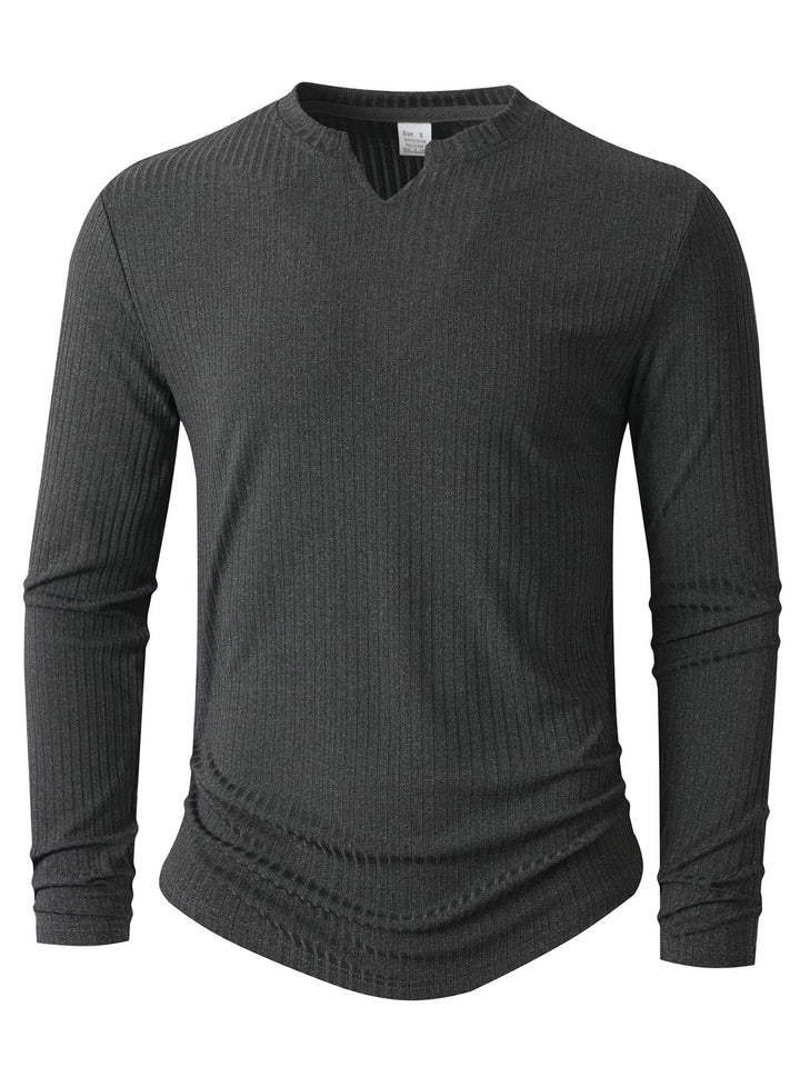 Herren Langarmshirt mit innovativer Rippstruktur Echoarchiv