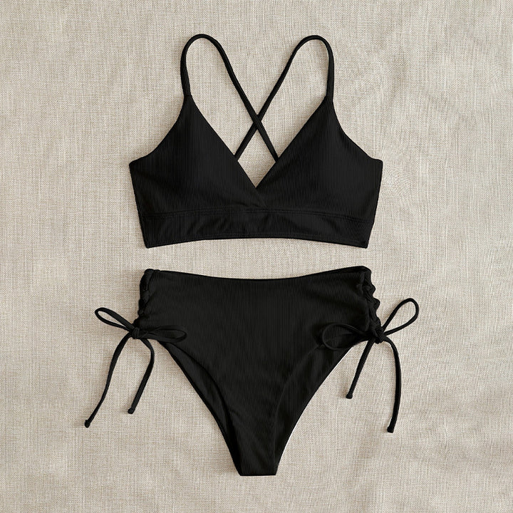 Damen Triangel-Bikini mit verstellbaren Bändern und hohen Beinausschnitten Echo Archiv