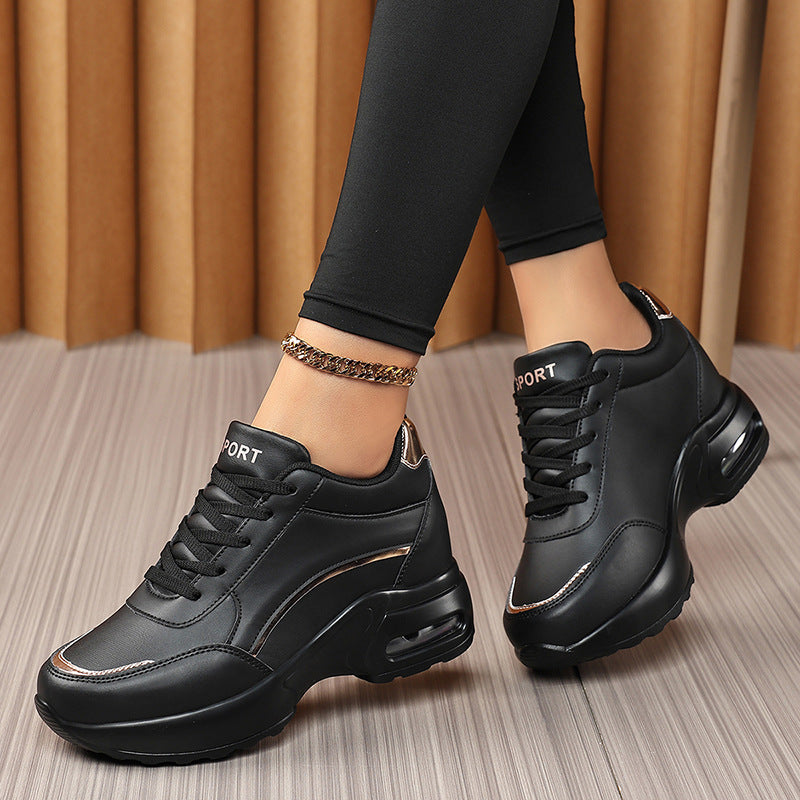 Damen Chunky-Sneaker mit Luftkissensohle und Metallic-Details Echoarchiv