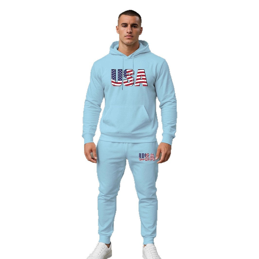 Herren Trendiger Hoodie- und Jogginghose Set Echoarchiv
