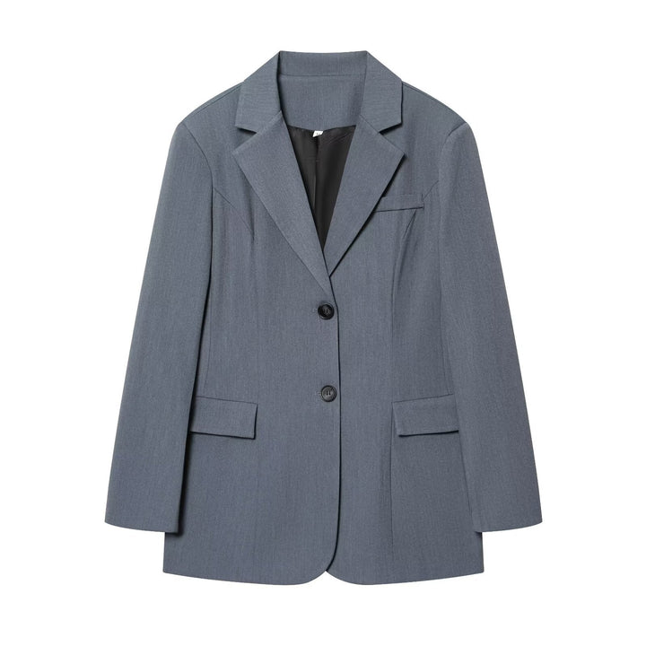 Damen eleganter Longline-Blazer mit taillierten Abnähern und Pattentaschen Echo Archiv