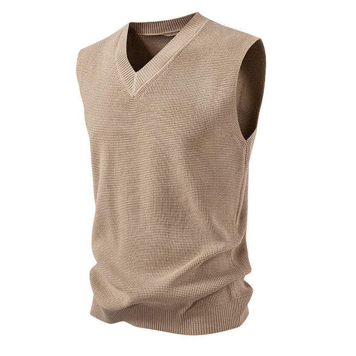 Herren ärmelloser Pullover im strukturierten Design Echoarchiv