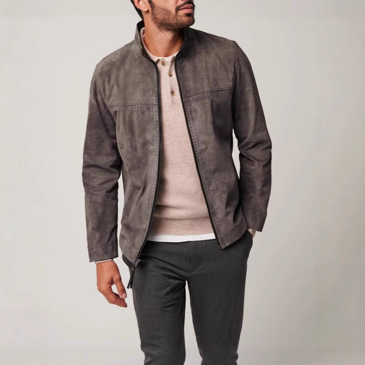 Herren elegante Wildlederjacke Echoarchiv