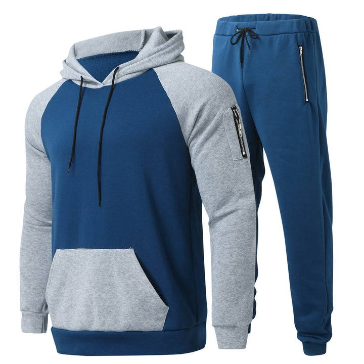Herren Sportliches Kapuzenpullover- und Jogginghosen-Set mit funktionalen Seitentaschen Echoarchiv
