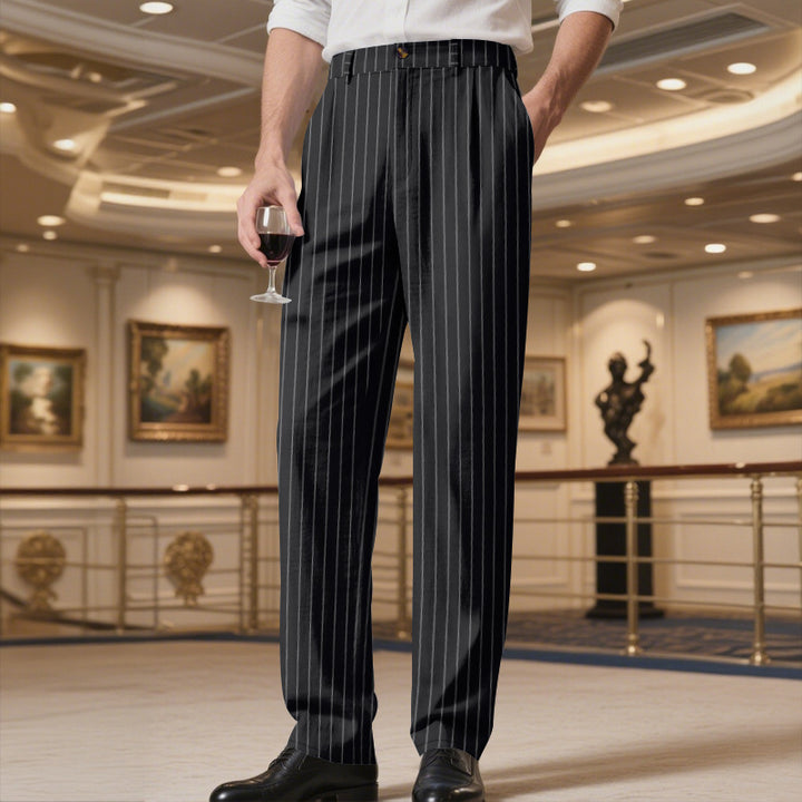 Herren elegante Streifenhose mit hohem Tragekomfort und stilvollem Design Echoarchiv