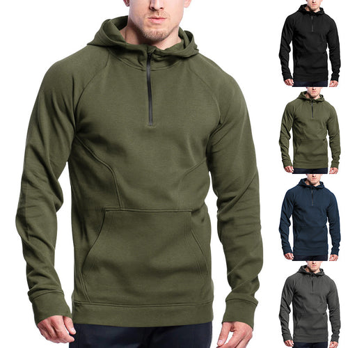 Herren Kapuzenpullover mit halbem Reißverschluss Echoarchiv