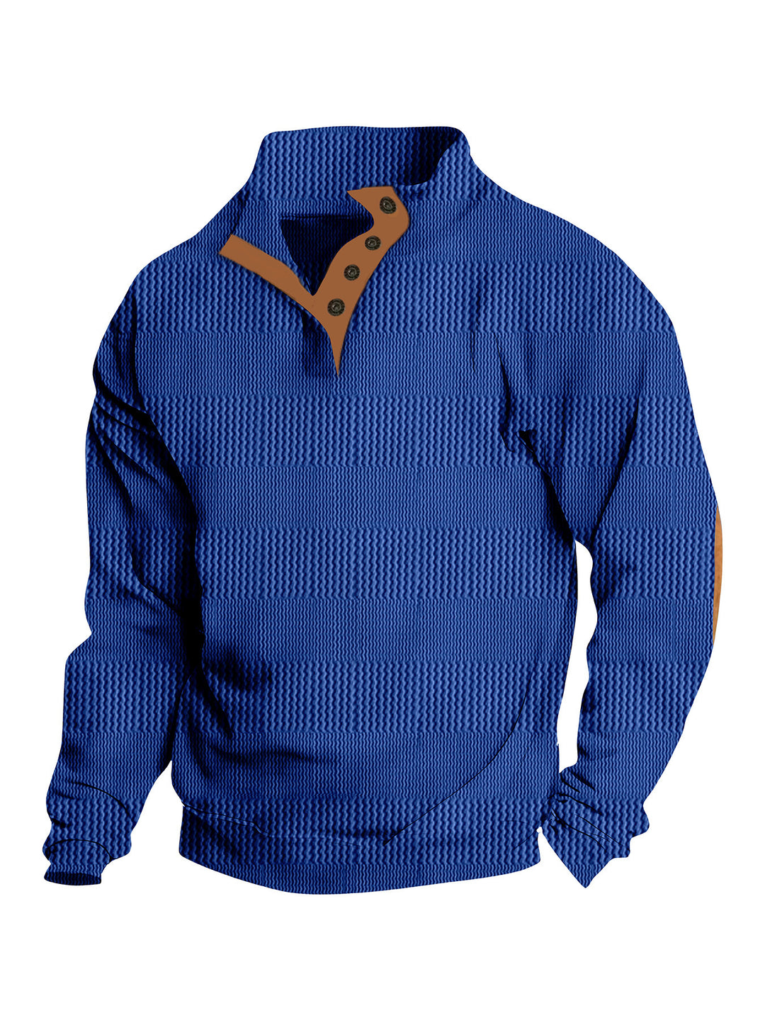 Herren Stehkragen-Pullover mit strukturiertem Design Echoarchiv