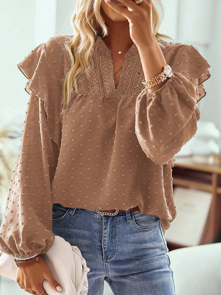 Damen Verspielte Rüschenbluse Echo Archiv