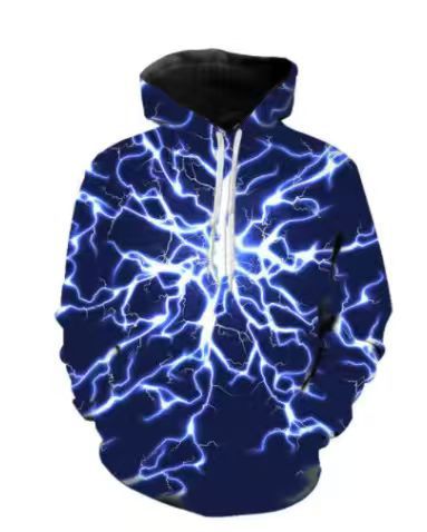 Herren Kapuzenpullover mit dynamischem Blitzdesign Echoarchiv