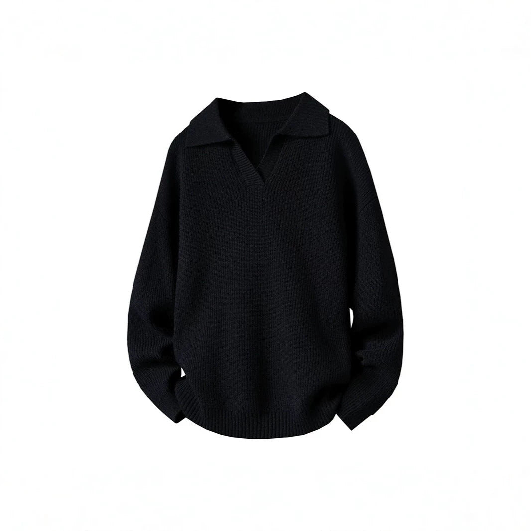 Damen Oversized Pullover mit Kragen Echoarchiv
