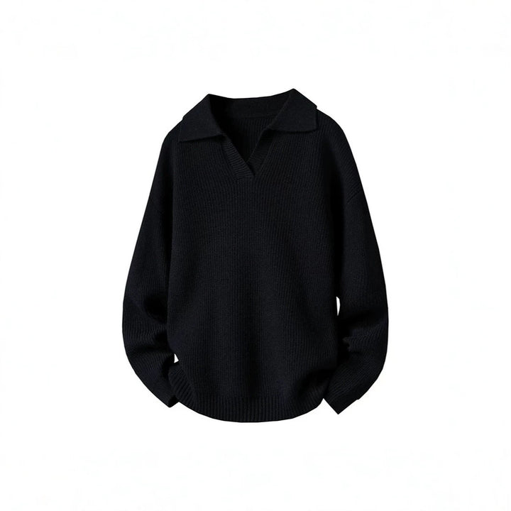 Damen Oversized Pullover mit Kragen Echoarchiv