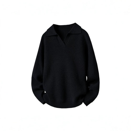 Damen Oversized Pullover mit Kragen Echoarchiv