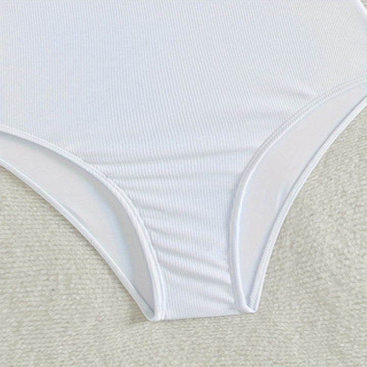 Damen Einseitiger Badeanzug mit verspieltem Rüschenelement Echo Archiv