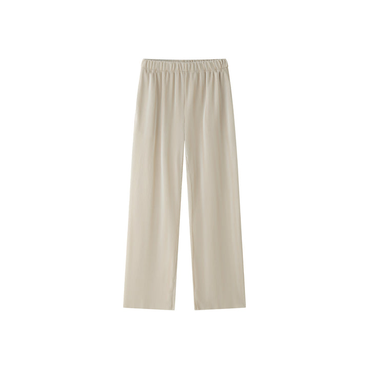 Damen Weite Palazzo‑Hose aus geripptem Feinstrick mit Elastbund Echoarchiv