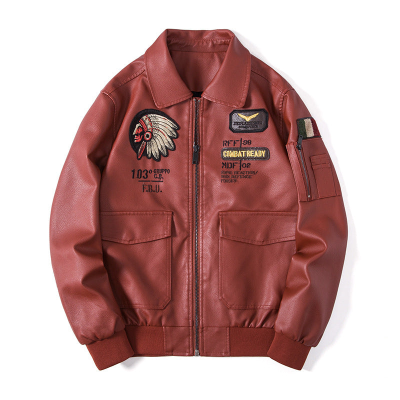 Herren Modische Bomberjacke mit bestickten Details Echo Archiv