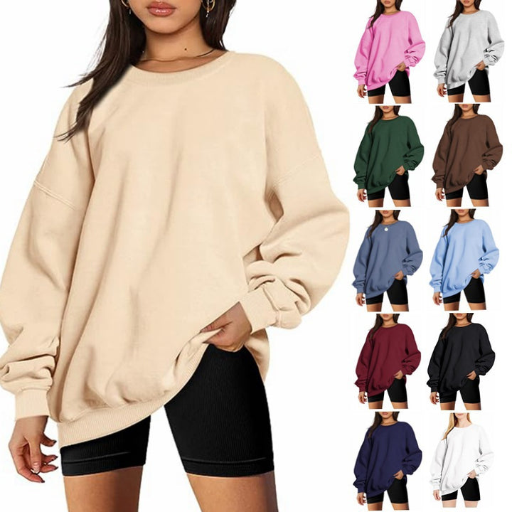 Damen nan Oversize-Sweater mit tiefem Schulterfall und gerippten Bündchen Echo Archiv
