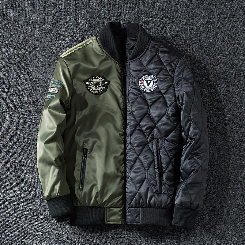 Herren Pilotenbomberjacke im Aviator-Look mit Badge-Applikationen, Ärmeltasche und gerippten Bündchen Echoarchiv