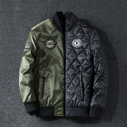 Herren Pilotenbomberjacke im Aviator-Look mit Badge-Applikationen, Ärmeltasche und gerippten Bündchen Echoarchiv