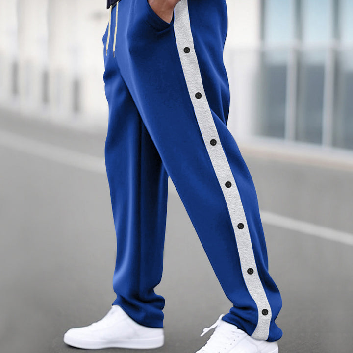 Herren Sportliche Jogginghose mit Druckknopfverschluss und atmungsaktivem Material Echoarchiv
