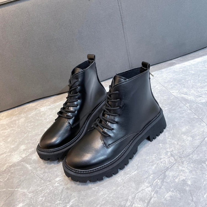 Damen Plateau-Schnürstiefelette mit robuster Profilsohle Echoarchiv
