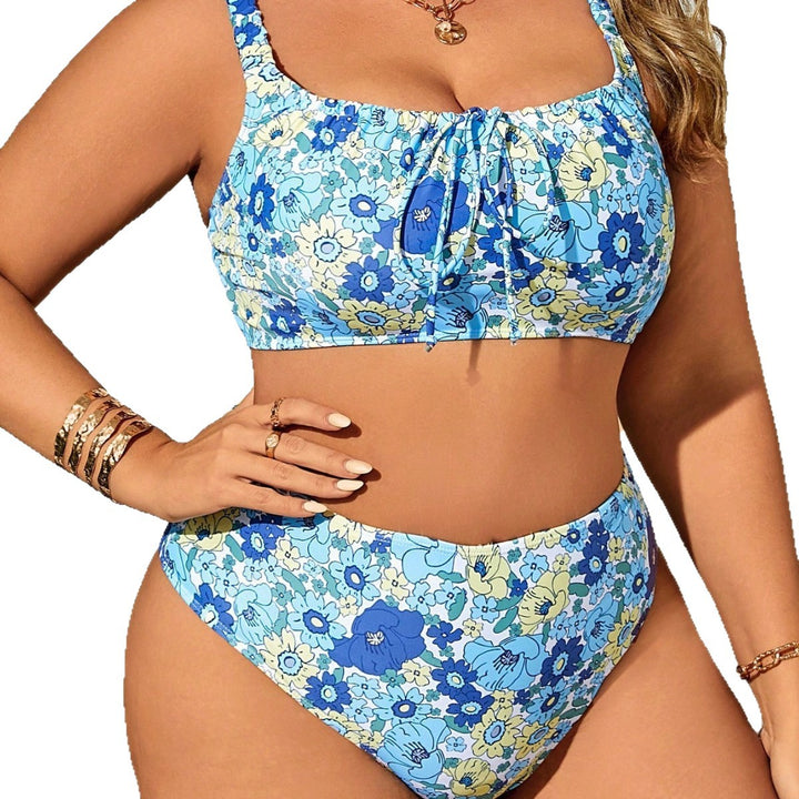 Damen Hochgeschnittene Blumen-Bikini Echo Archiv