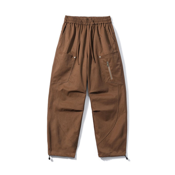 Herren Utility-Cargohose mit elastischem Bund, Reißverschlusstasche und verstellbarem Saum Echoarchiv