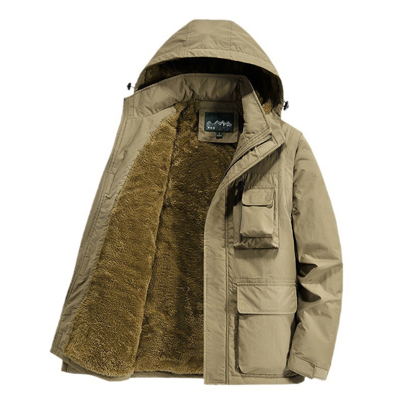Herren Multifunktionaler Fieldparka mit Teddyfleece Innenfutter und Kapuze Echo Archiv