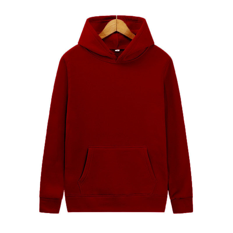 Unisex minimalistischer Kapuzenpullover ohne Reißverschluss mit innen angerautem French-Terry und integrierter Kängurutasche Echo Archiv