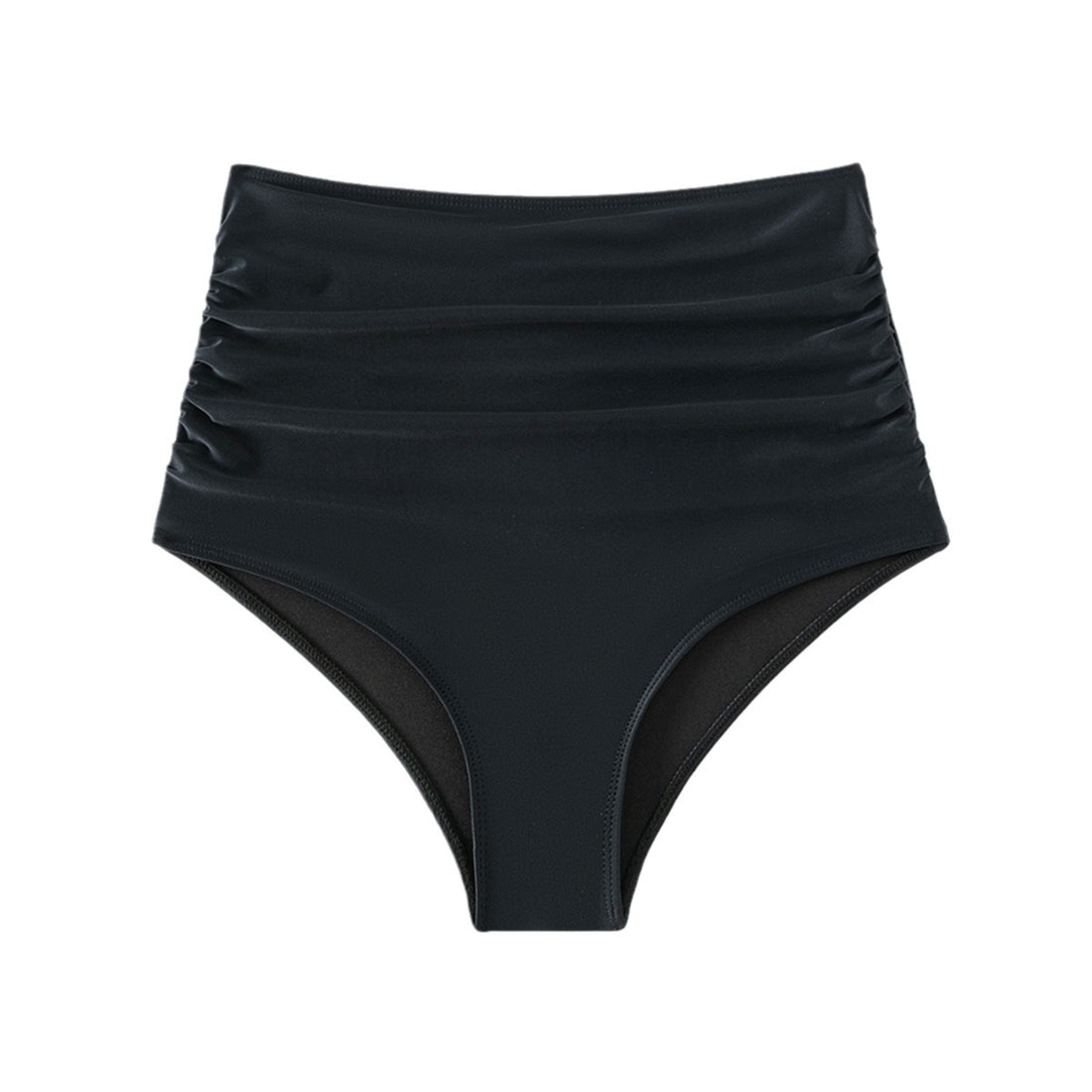 Damen Hochtaillierte Bikini-Hose mit figurformender Raffung – Maréssa