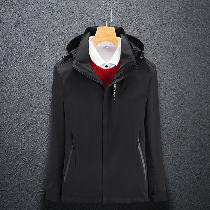 Herren Leichte Softshell-Funktionsjacke mit atmungsaktivem Meshfutter und verstellbarer Kapuze Echoarchiv