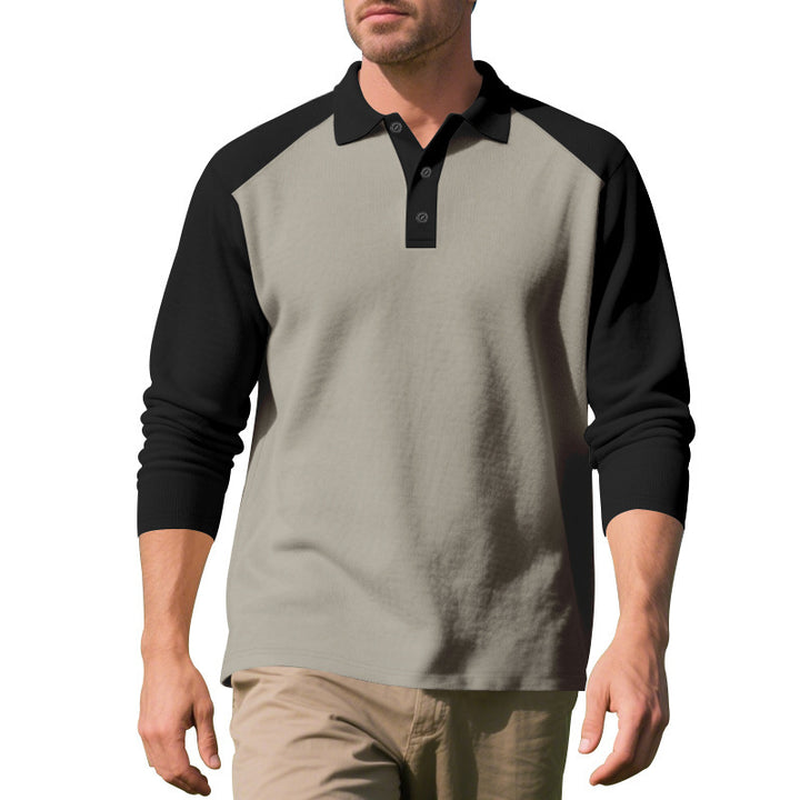 Herren Langarm-Poloshirt mit sportlichem Raglan-Design und komfortabler Passform Echoarchiv