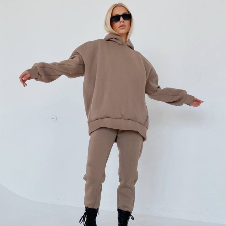 Damen nan oversized Kapuzen-Loungewear-Set mit extragroßer Kapuze und taillierter Jogginghose Echo Archiv