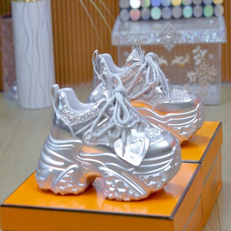 Damen Chunky Sneakers mit glitzernden Akzenten und stylischem Design Echo Archiv