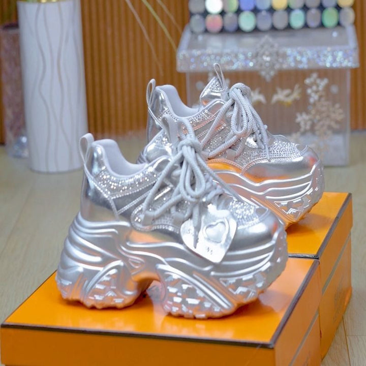 Damen Chunky Sneakers mit glitzernden Akzenten und stylischem Design Echo Archiv