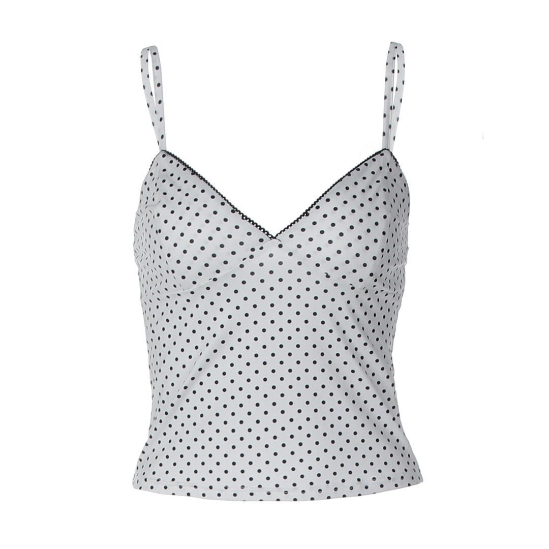 Damen Charmantes Spaghetti-Top mit Punkten Echo Archiv