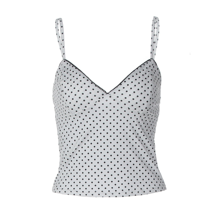 Damen Charmantes Spaghetti-Top mit Punkten Echo Archiv