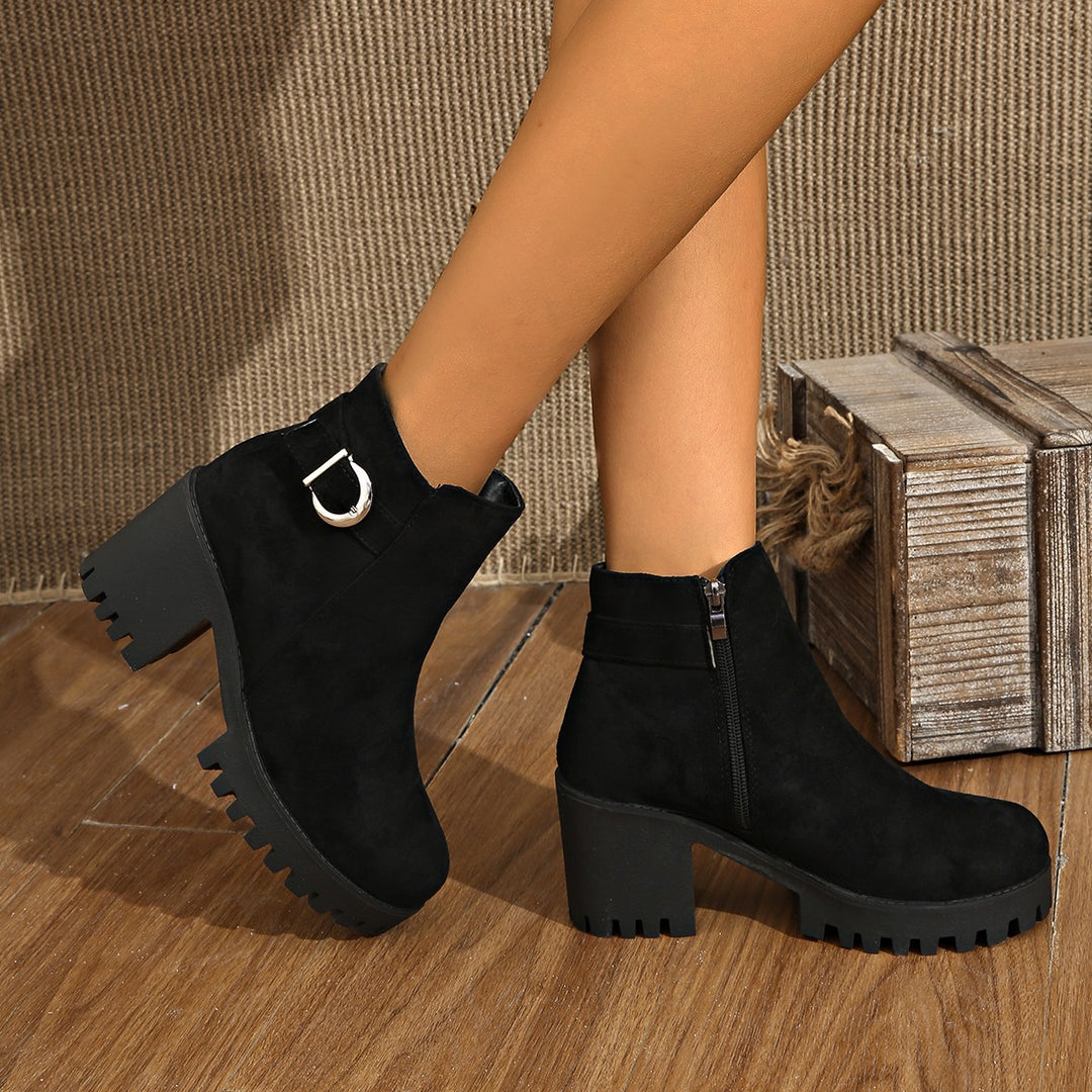 Damen Modische Kick-High Stiefeletten Echo Archiv
