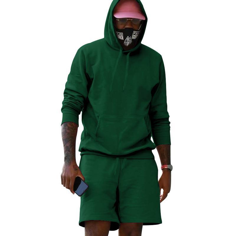 Herren sportliches Hoodie und Shorts Set Echoarchiv
