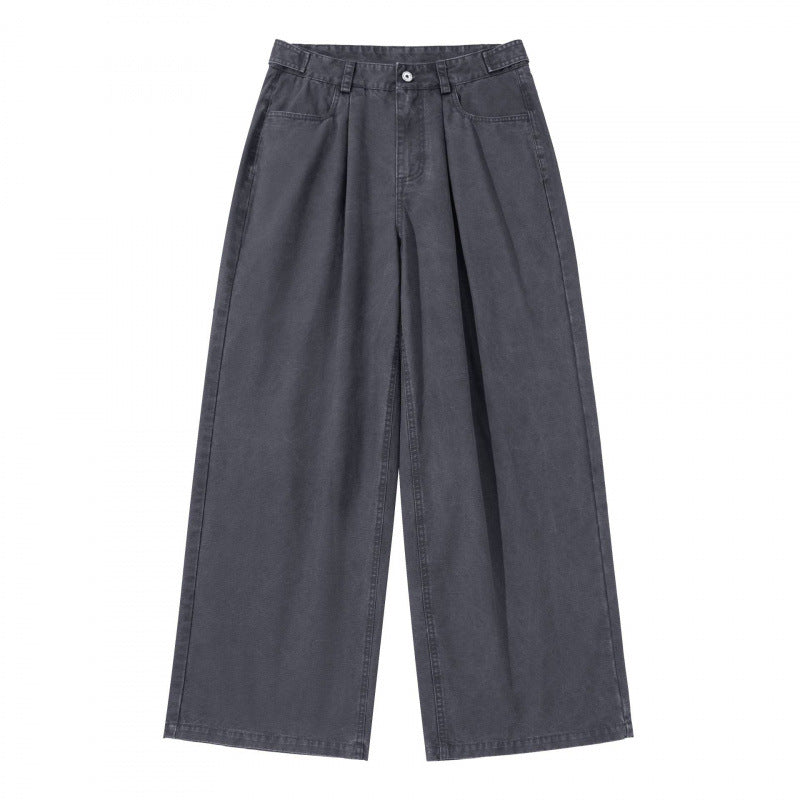 Damen Weite Bundfalten-Hose mit hoher Taille und weitem Bein Echo Archiv