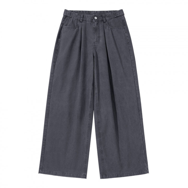 Damen Weite Bundfalten-Hose mit hoher Taille und weitem Bein Echo Archiv