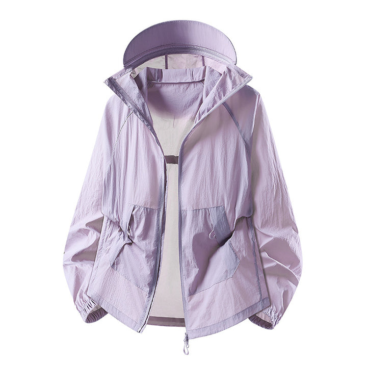 Herren Leichte Wind- und Wasserabweisende Kapuzen‑Übergangsjacke mit Netzfutter & Tunnelzug Echoarchiv