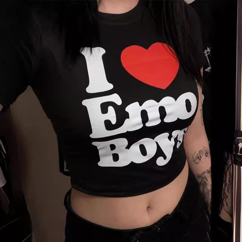 Damen Crop-T-Shirt mit kreativem Skelettdesign und inspirierendem Schriftzug Echo Archiv