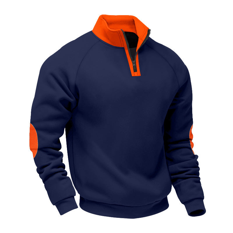 Herren sportlicher Pullover mit Stehkragen und praktischen Reißverschlussdetails Echoarchiv