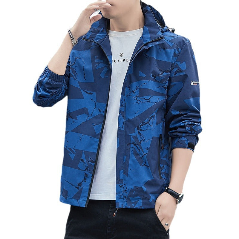 Herren Atmungsaktive Sportjacke mit Kapuze Echoarchiv